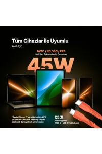 Ttec 45w Hızlı Şarj Aleti Set Neon Turuncu