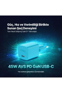 Ttec 45w Hızlı Şarj Aleti Set Neon Mavi