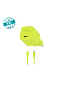 Ttec 20W Hızlı Şarj Aleti Set Neon Sarı