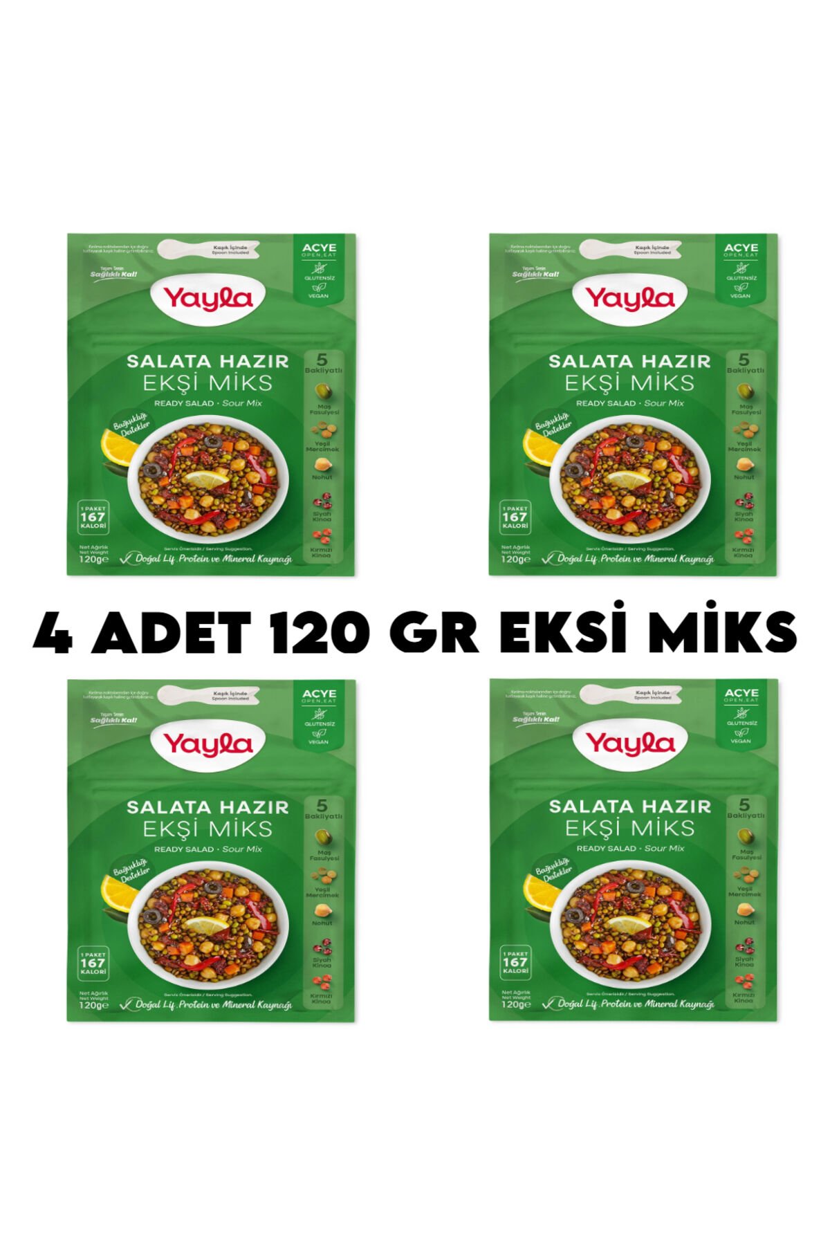 Yayla Ekşi Miks Hazır Salata x 4 Adet