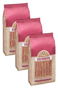 Kurukahveci Mehmet Efendi Colombian Filtre Kahve Öğütülmüş Folyo Ambalaj 250 Gr X 3 Adet