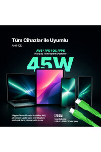 Ttec 45W Hızlı Şarj Aleti Set Neon Yeşil