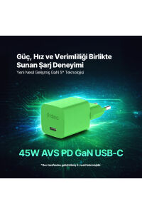 Ttec 45W Hızlı Şarj Aleti Set Neon Yeşil