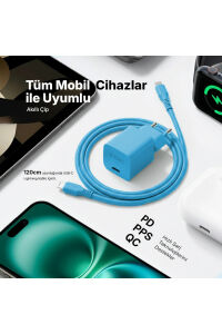 Ttec 20W Hızlı Şarj Aleti Set Neon Mavi