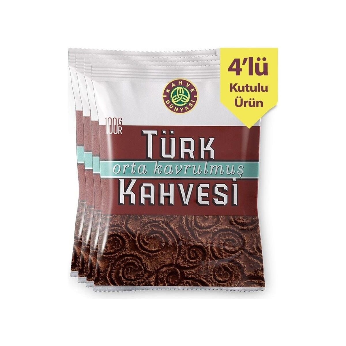 Kahve Dünyası 4'lü Orta Kavrulmuş 100g Türk Kahvesi