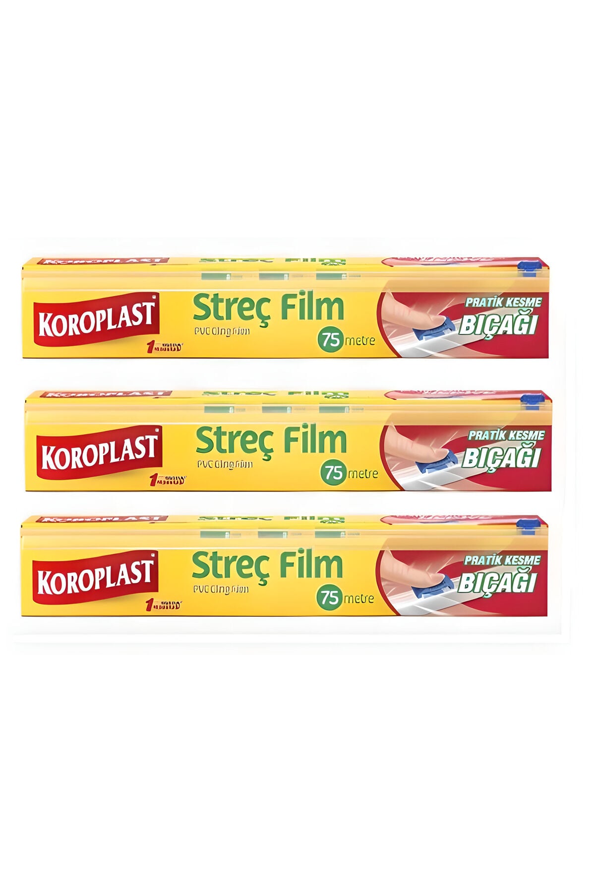 Koroplast Streç Film 75 Metre Kesme Bıçağı Hediyeli - 3'lü