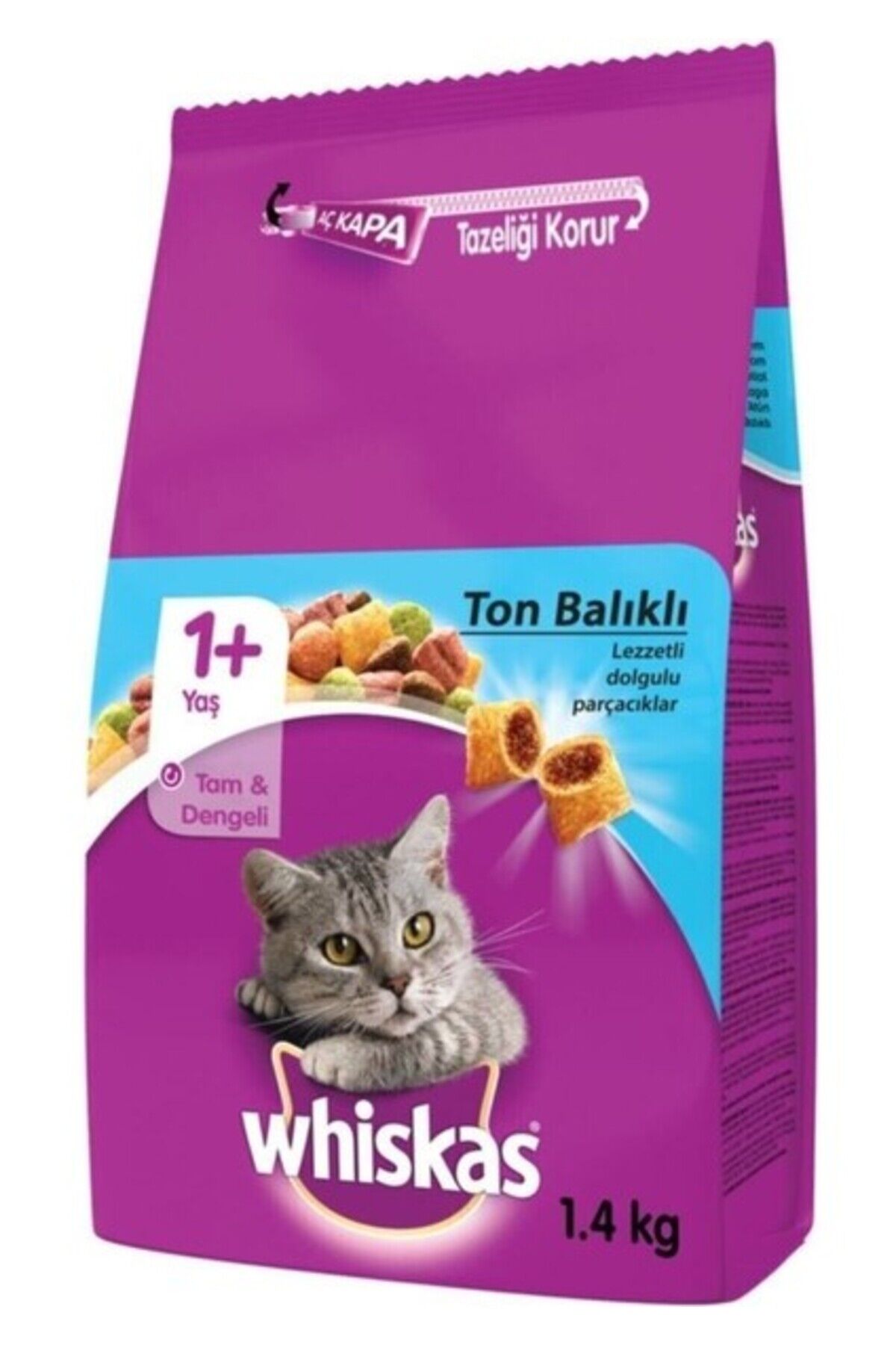 Whiskas Ton Balıklı Kuru Mama 1.4 kg x 6 Adet