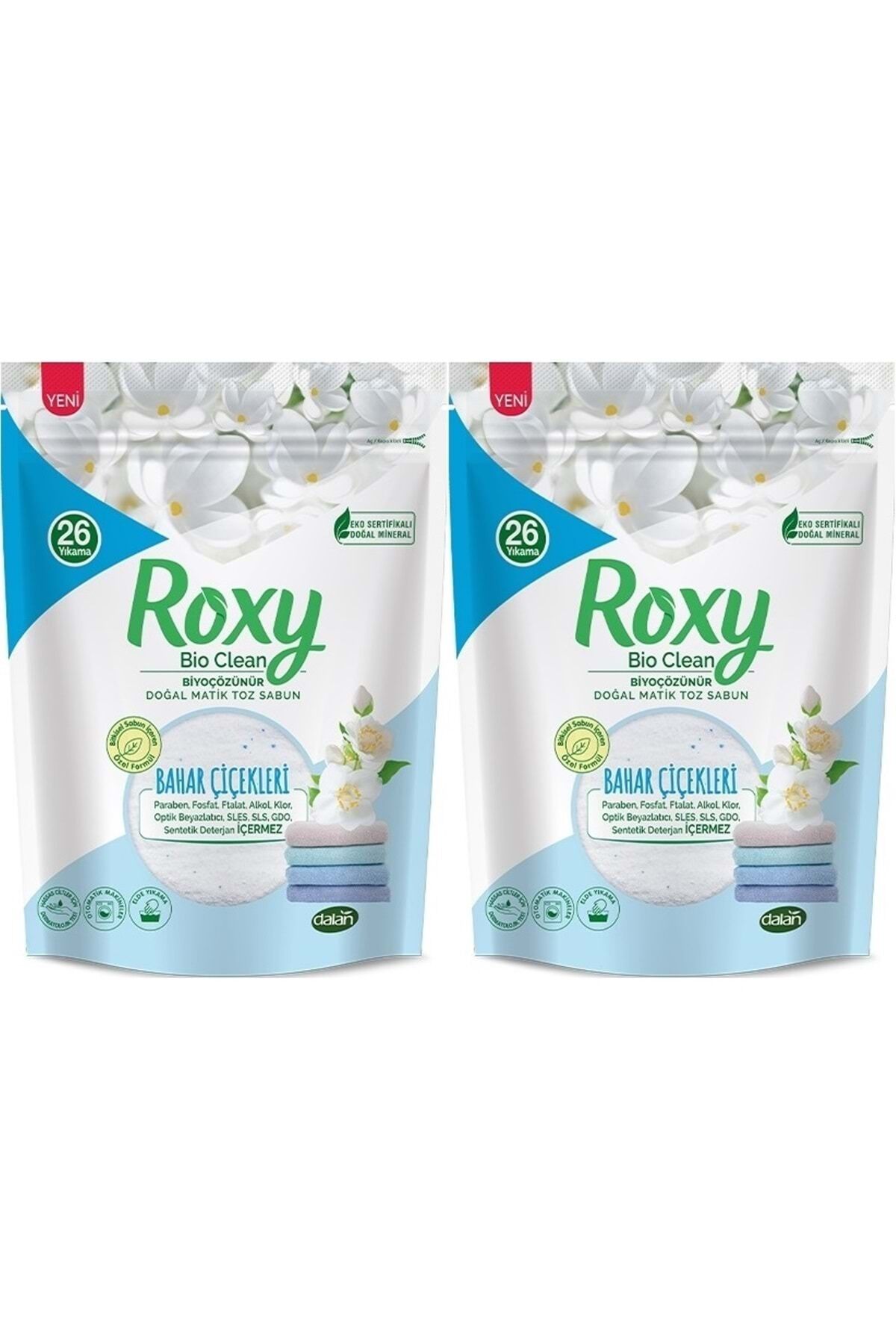 Roxy Bio Clean Matik Sabun Tozu 800GR Bahar Çiçekleri (2 Li Set) (52 Yıkama)