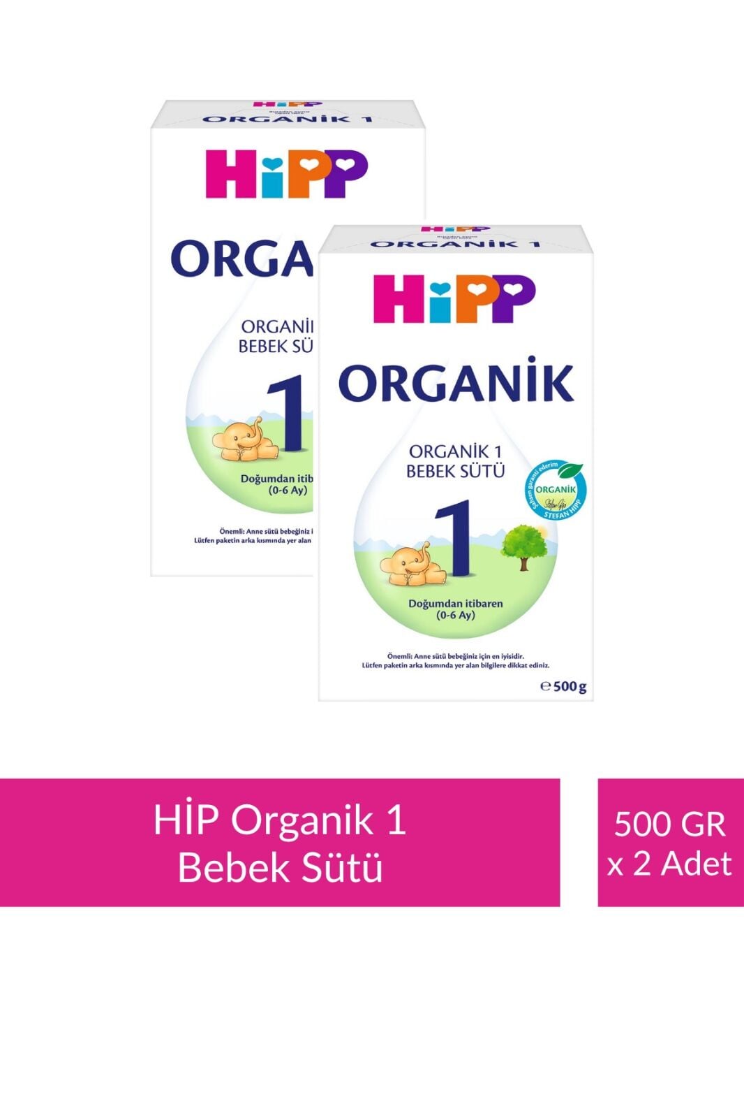 HİPP 1 Organik Bebek Sütü 500 gr x 2 Adet