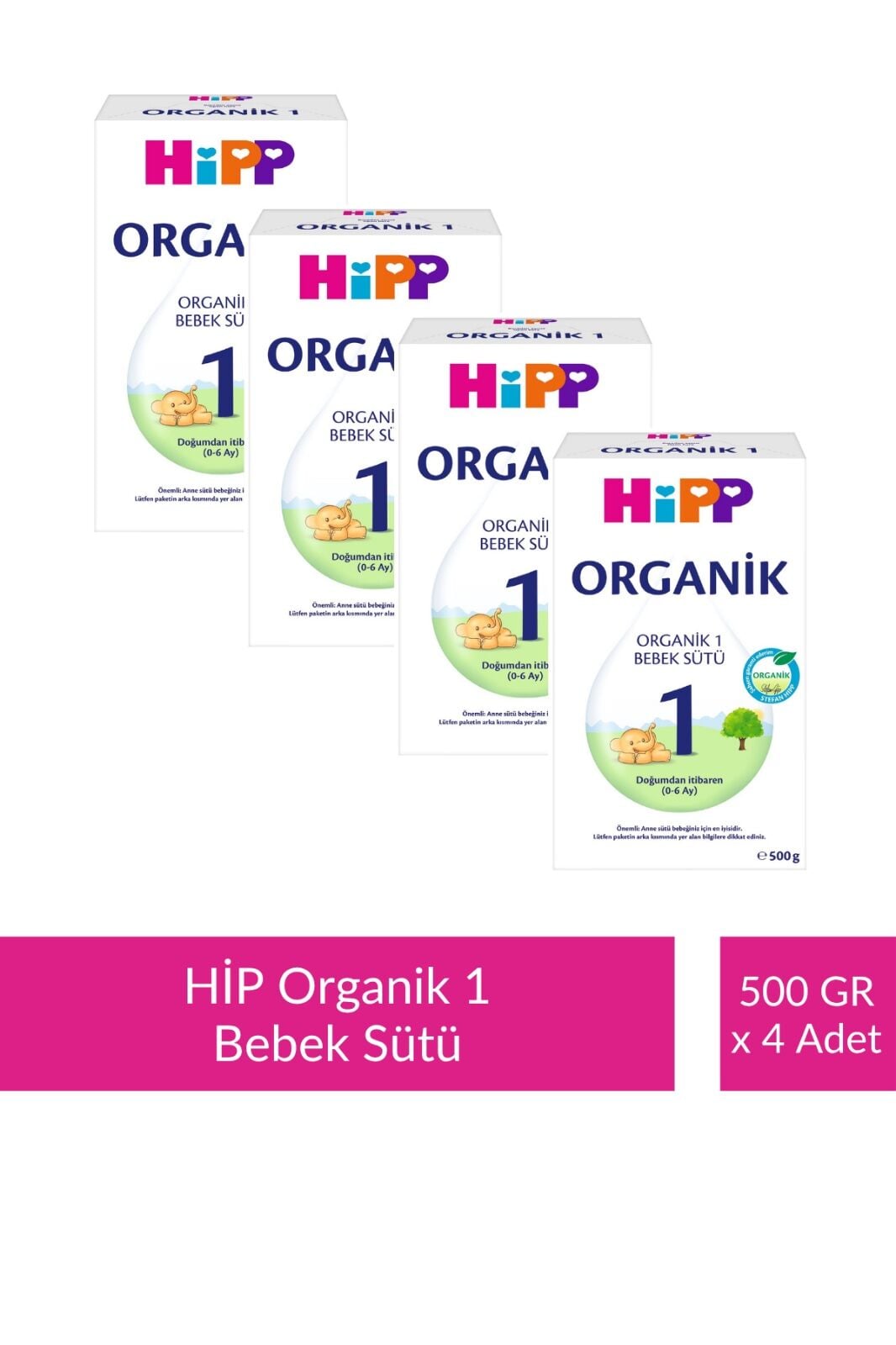 HİPP 1 Organik Bebek Sütü 500 gr x 4 Adet