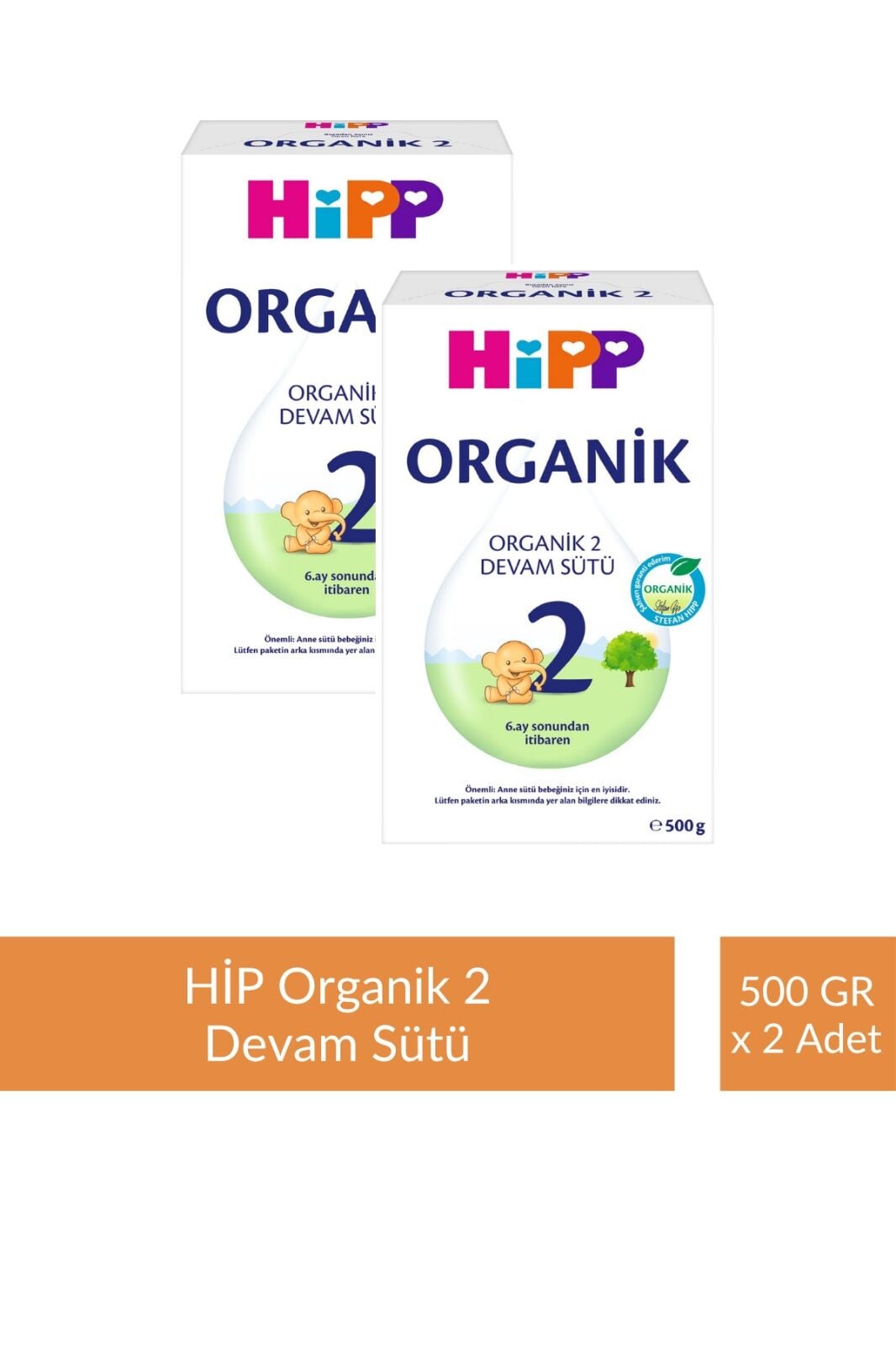 HİPP 2 Organik Devam Sütü 500 gr x 2 Adet